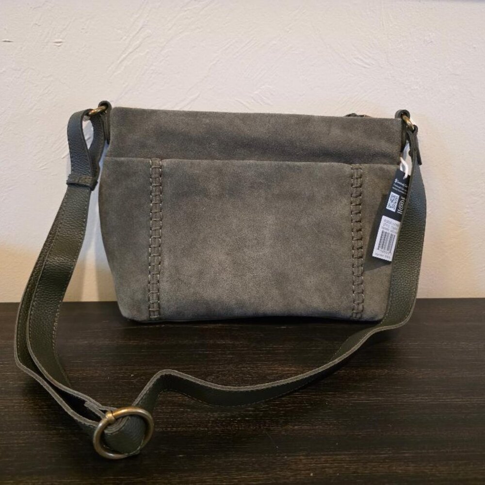 NWT $139 The Sak Melrose Suede Crossbody Bag, Moss Green - Picture 3 of 5